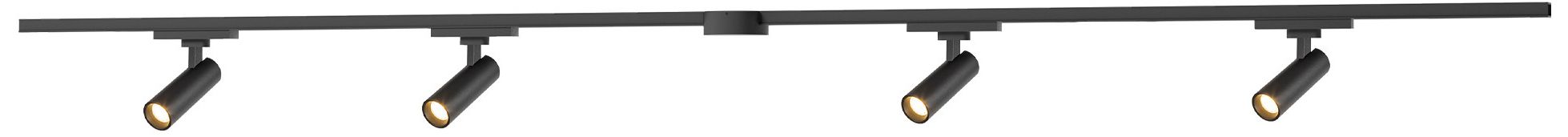 Paolo 4 Light (1-in) Black dimmable 4000K LED Trilo Track Ceiling Kit