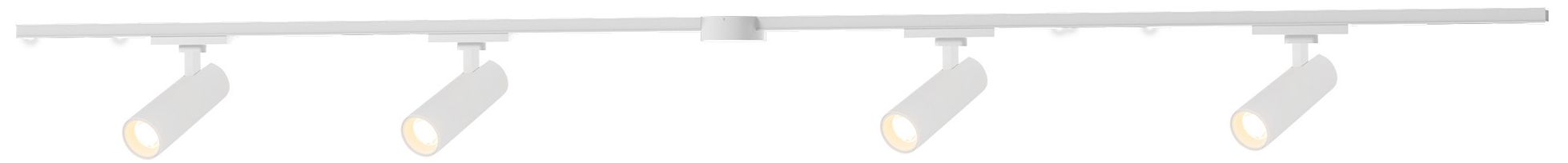 Paolo 4 Light (2-in) White dimmable 4000K LED Trilo Track Ceiling Kit