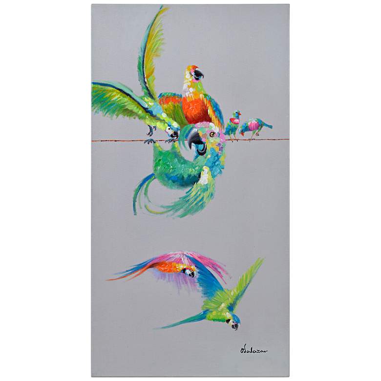 Image 1 Papagaio II Parrots 30 inch High Canvas Wall Art