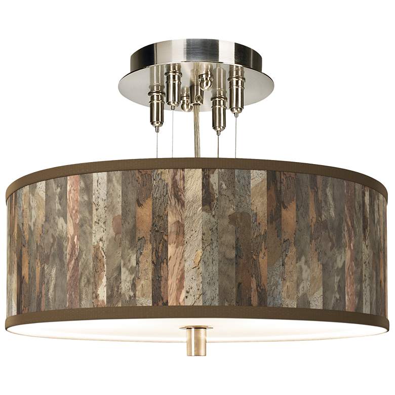Image 1 Paper Bark Giclee 14" Wide Ceiling Light