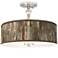 Paper Bark Giclee 16" Wide Semi-Flush Ceiling Light