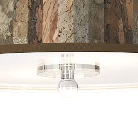 Image3 of Paper Bark Giclee 16" Wide Semi-Flush Ceiling Light more views