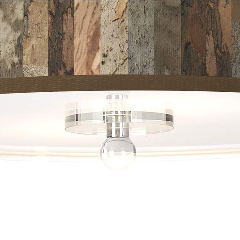 Image 3 Paper Bark Giclee 16 inch Wide Semi-Flush Ceiling Light more views