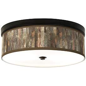 Image1 of Paper Bark Giclee Energy Efficient Bronze Ceiling Light