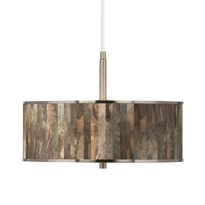 Image 1 Paper Bark Giclee Glow 16 inch Wide Pendant Light