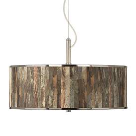 Image1 of Paper Bark Giclee Glow 20" Wide Pendant Light
