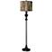 Paper Bark Giclee Glow Black Bronze Floor Lamp