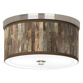 Image1 of Paper Bark Giclee Nickel 10 1/4" Wide Ceiling Light