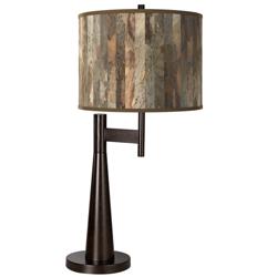 Paper Bark Giclee Novo Table Lamp