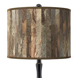 Image2 of Paper Bark Giclee Paley Black Table Lamp more views