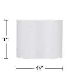 Image5 of Paper Bark White Giclee Round Drum Lamp Shade 14x14x11 (Spider) more views