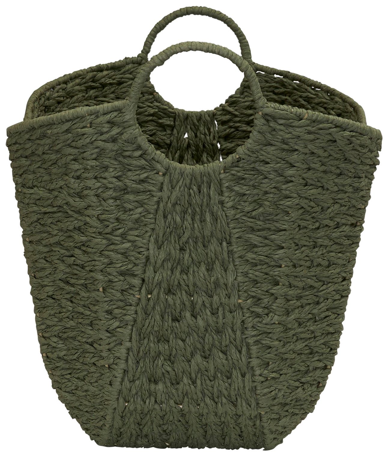 Image 4 Paper Rope Basket with Handles, Natural Woven Storage Basket more views