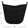 3_Paper Rope Basket with Handles, Natural Woven Storage Basket more views