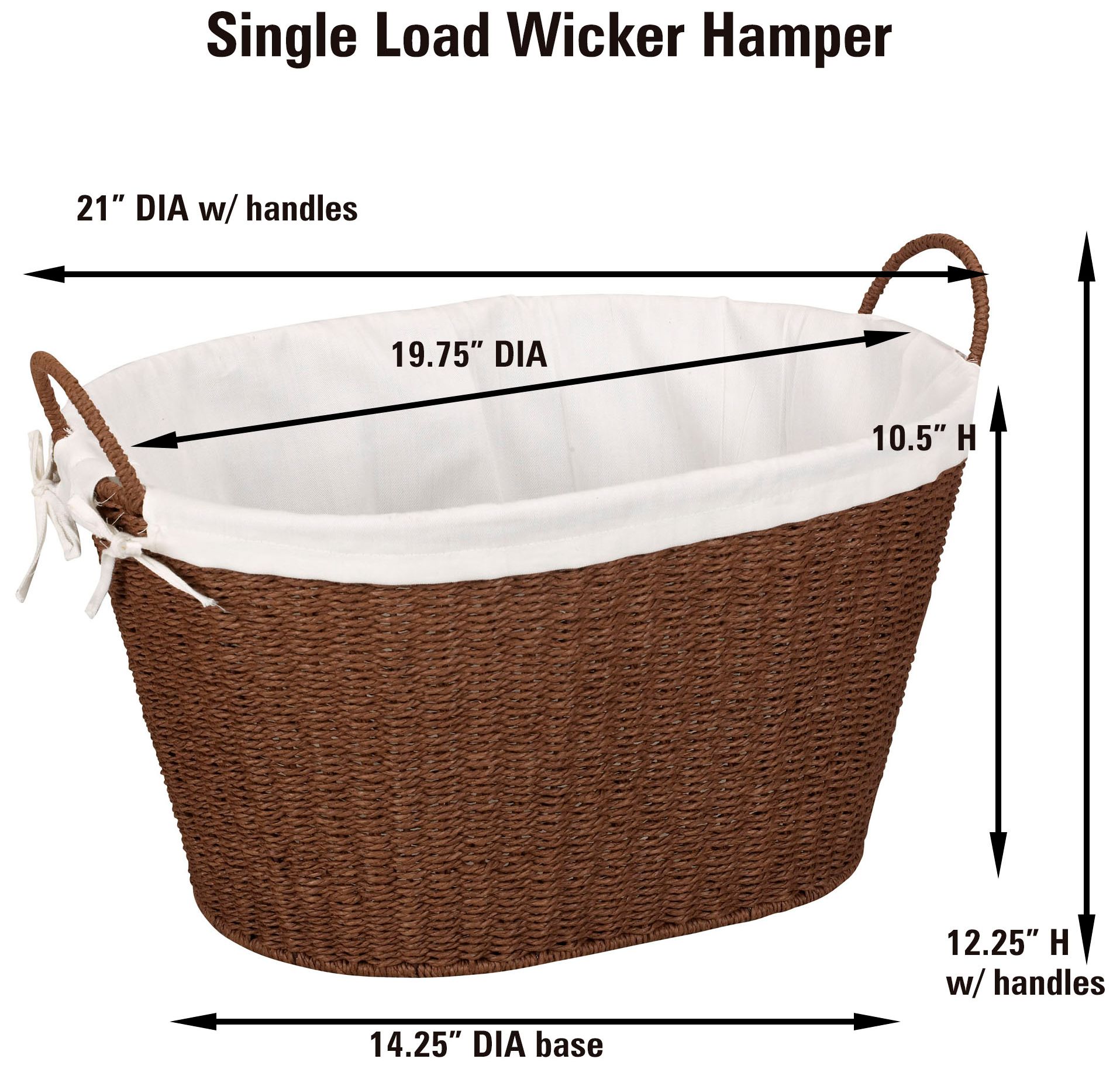 Image 3 Paper Rope Woven Oval Laundry Basket, Br more views