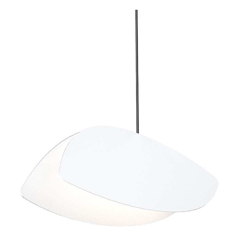 Image 1 Papillons 12 inch LED Pendant - Satin White