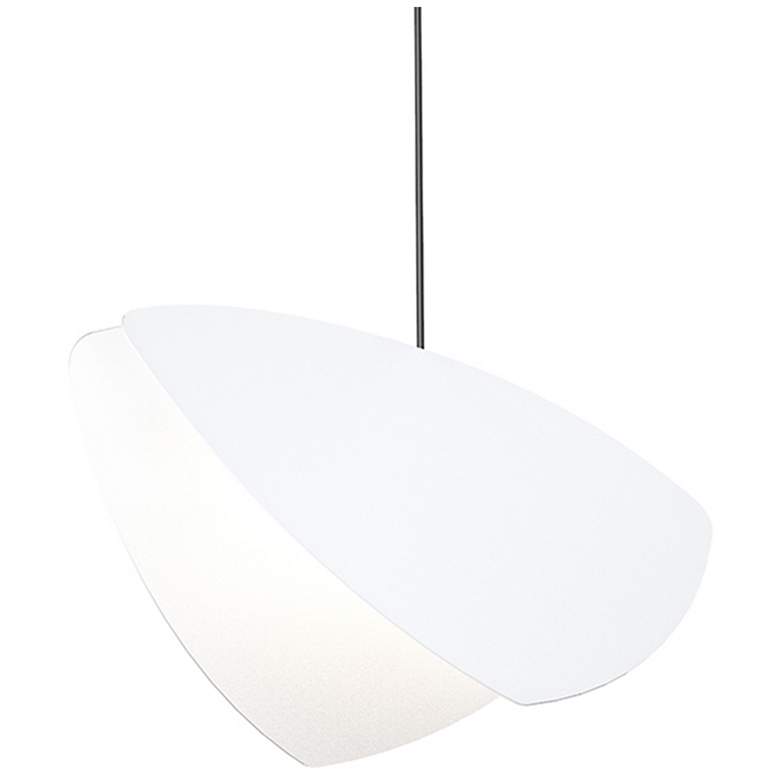 Image 1 Papillons 13 inch LED Pendant - Satin White