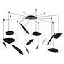 1_Papillons 13-Light Swag LED Pendant - Satin Black - Satin Black
