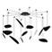 Papillons 13-Light Swag LED Pendant - Satin Black - Satin Black