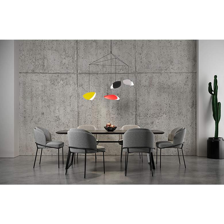 Image 2 Papillons 4-Light Large LED Pendant - Satin Black more views