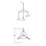 3_Papillons 4-Light Large LED Pendant - Satin Black more views
