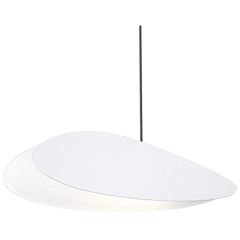 Image 1 Papillons&trade; 16 inch Wide Satin White LED Pendant Light