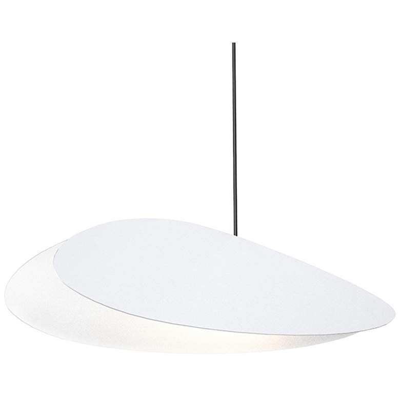 Image 1 Papillons™ 16" Wide Satin White LED Pendant Light