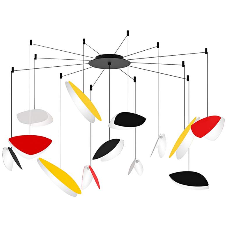 Image 1 Papillons™ 30"W Multi-Color 13-Light LED Pendant Light