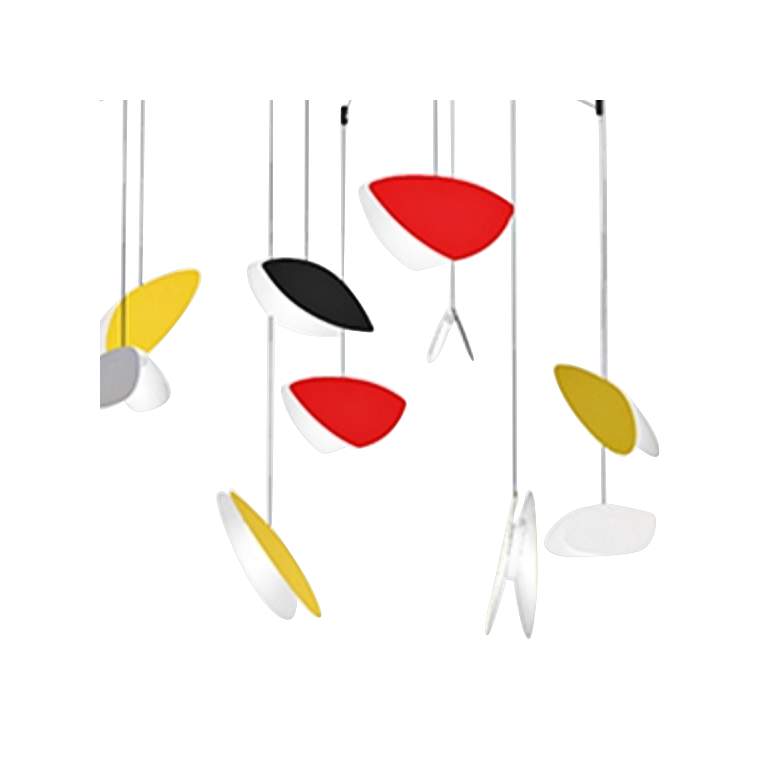 Image 2 Papillons&trade; 36 inchW Multi-Color 24-Light LED Pendant Light more views