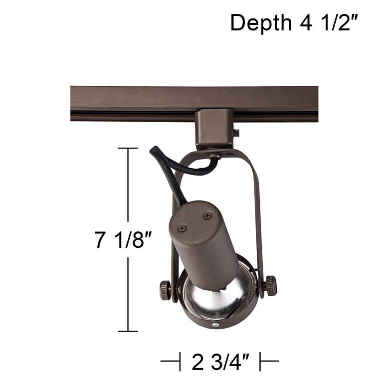 Image 4 PAR Bulb Track Head in Bronze for Lightolier Track Systems more views