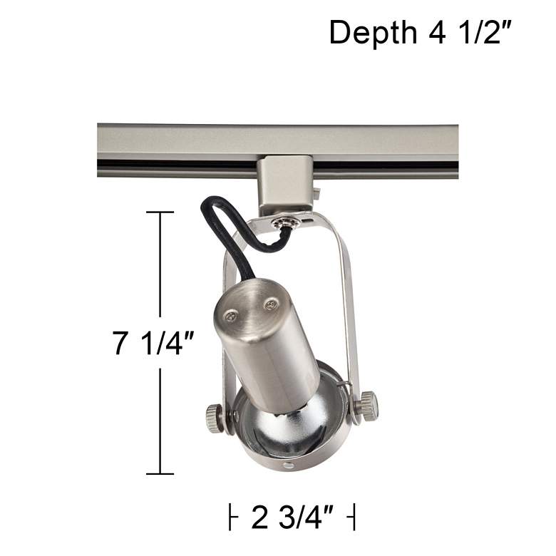 Image 4 PAR Bulb Track Head in Nickel for Lightolier Track Systems more views