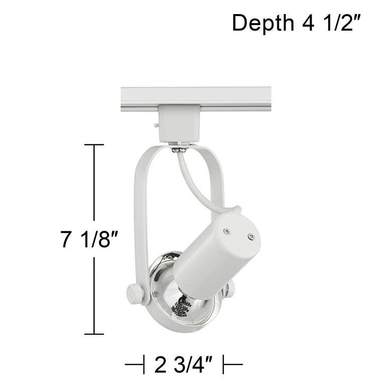 Image 4 PAR Bulb Track Head in White for Lightolier Track Systems more views