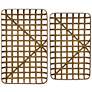 Paracel 40 1/2" and 37" Wide Natural Bamboo Trays - Set of 2