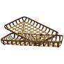Paracel 40 1/2" and 37" Wide Natural Bamboo Trays - Set of 2