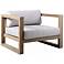 Paradise Outdoor Lounge Chair with Grey Cushions in Light Eucalyptus Wood