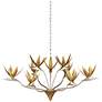 4_Paradiso 39 1/2" Wide Silver and Gold 9-Light Chandelier more views