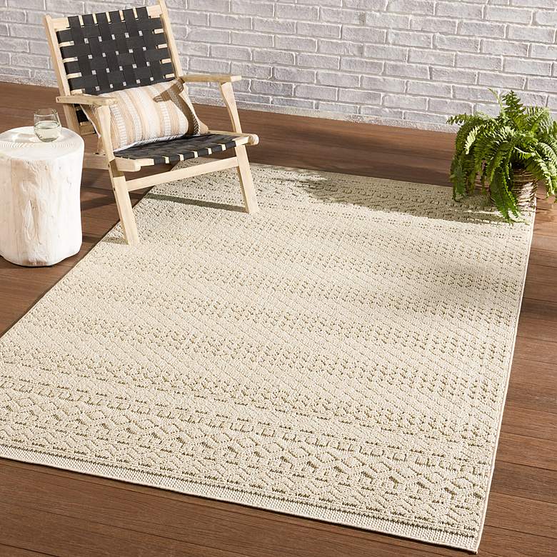 Image 1 Paradizo Carina PRA03 4&#39;x6&#39; Beige Indoor/Outdoor Area Rug