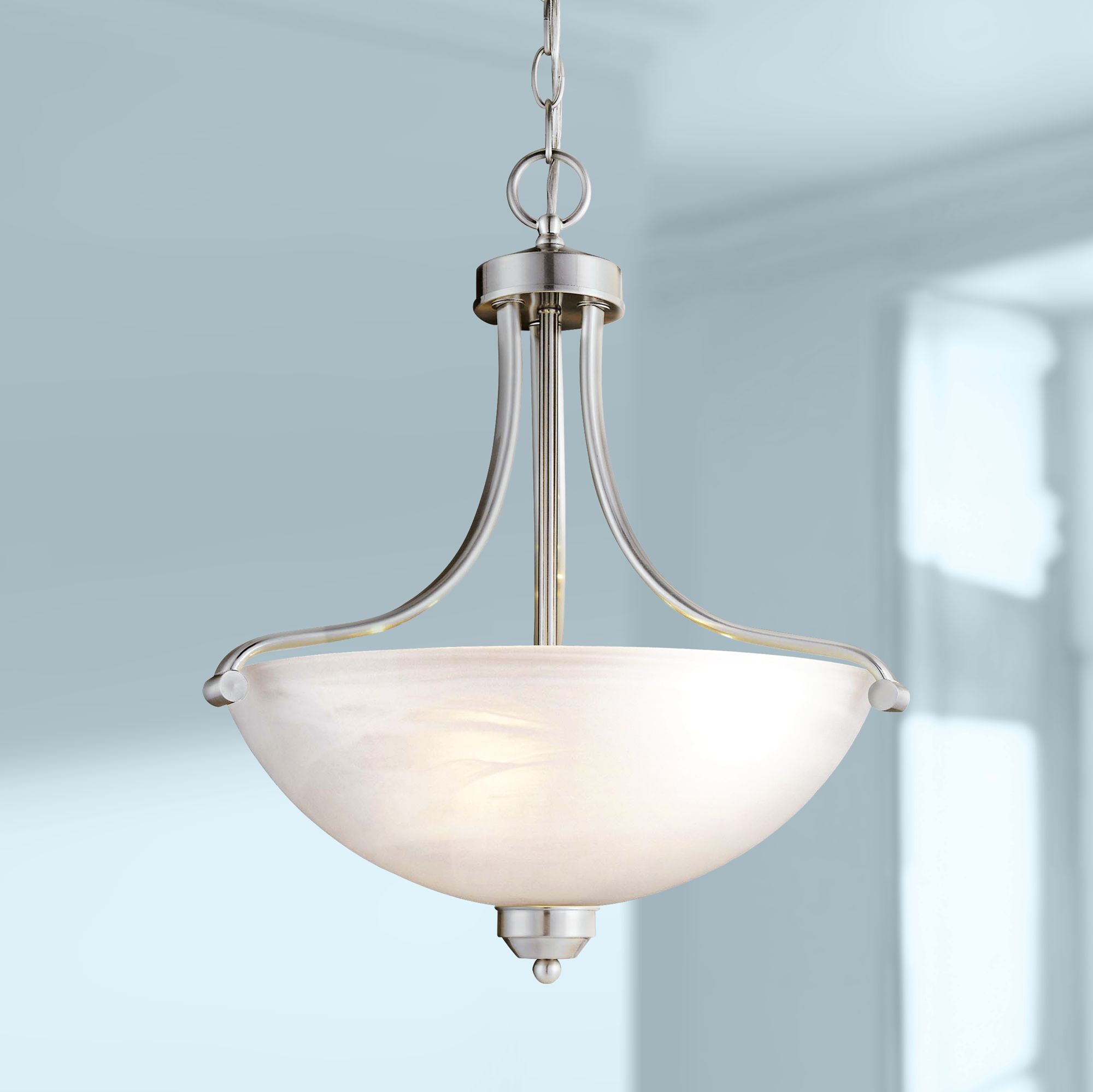 brushed nickel pendant chandelier