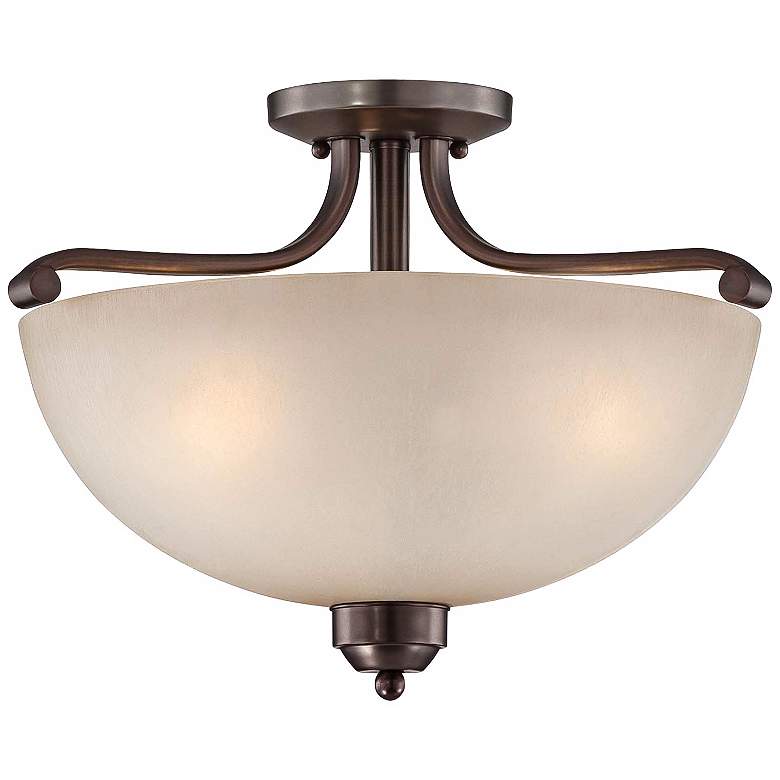 Image 1 Paradox Bronze 17 inch Wide Ceiling Light Fixture