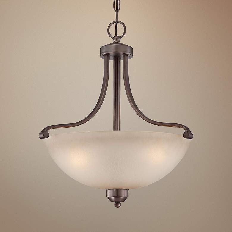Image 1 Paradox Collection 18 inch Wide Bronze Pendant Chandelier