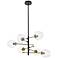 Paragon 6 Lt Matte Black And Brass Pendant