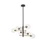 4_Paragon 6 Lt Matte Black And Brass Pendant more views