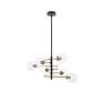 5_Paragon 6 Lt Matte Black And Brass Pendant more views