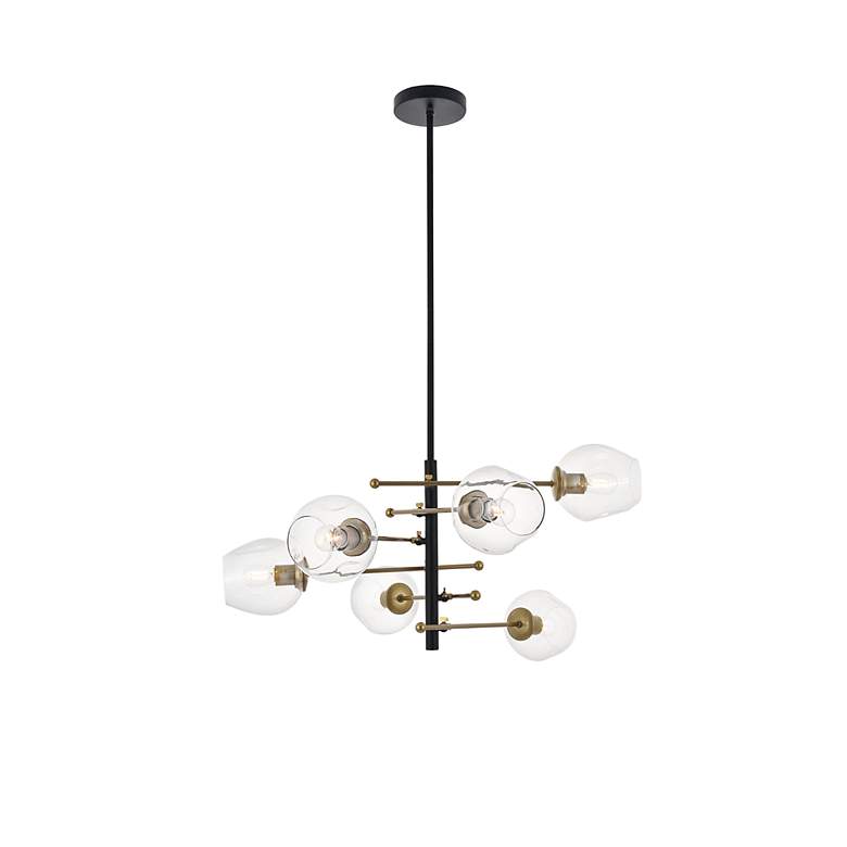 Image 6 Paragon 6 Lt Matte Black And Brass Pendant more views