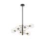 7_Paragon 6 Lt Matte Black And Brass Pendant more views