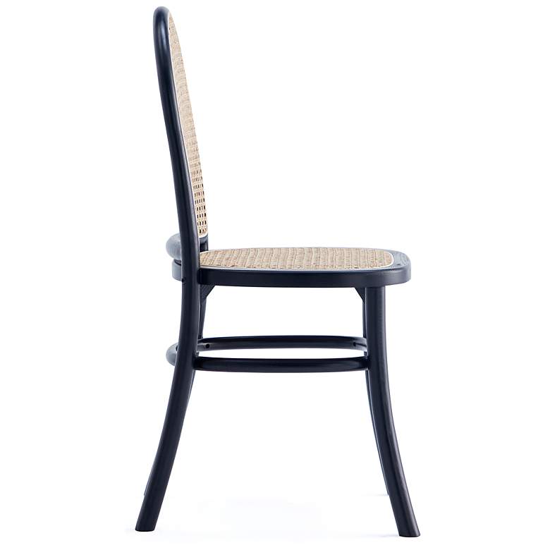 Image 7 Paragon Black Wood Natural Cane Dining Chairs Set of 4 more views