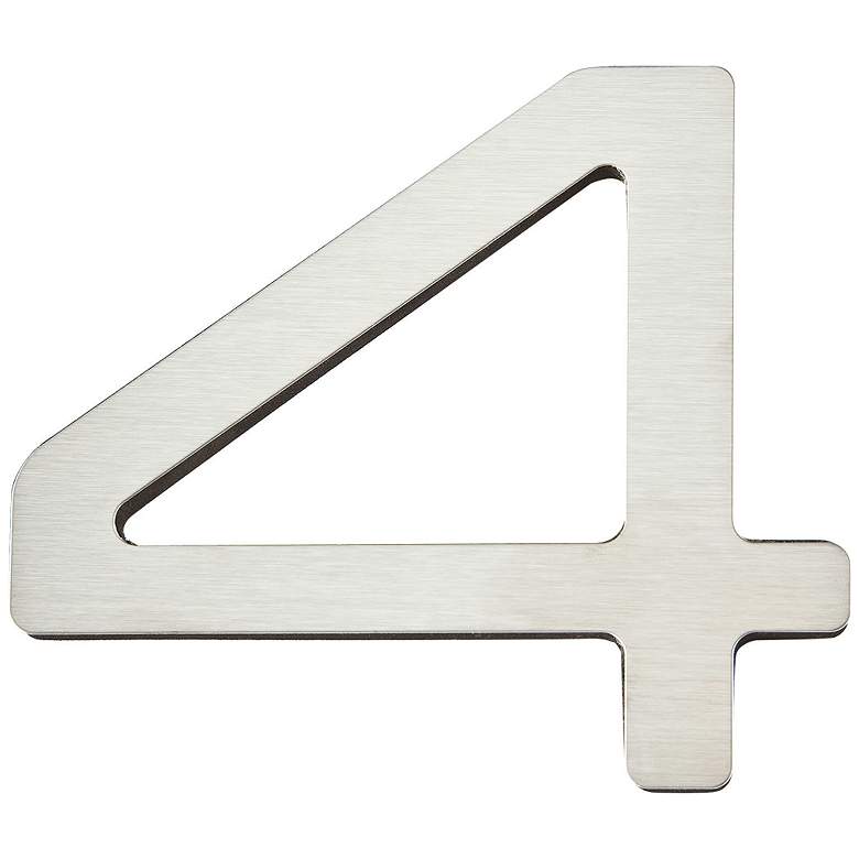 Image 1 Paragon Collection Stainless Steel House Number 4