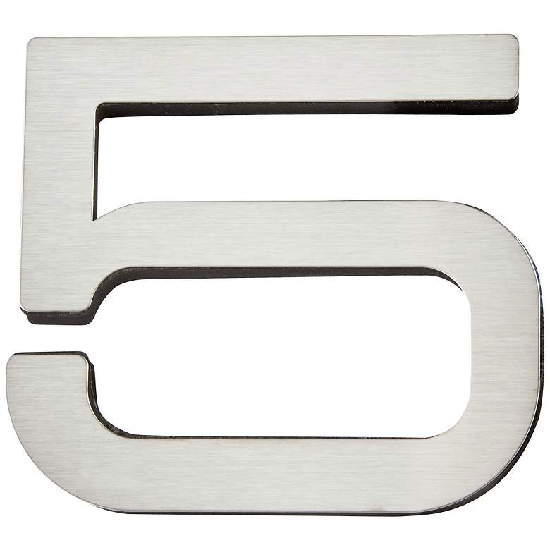 Image 1 Paragon Collection Stainless Steel House Number 5