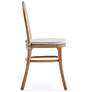 Paragon Matte Nature Wood and Cane Dining Chairs Set of 4 in scene