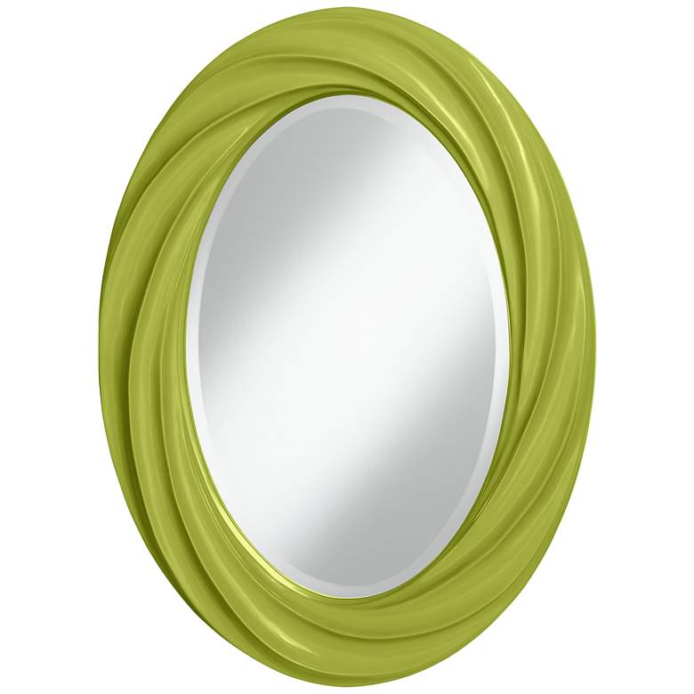 Image 1 Parakeet 30 inch High Oval Twist Wall Mirror