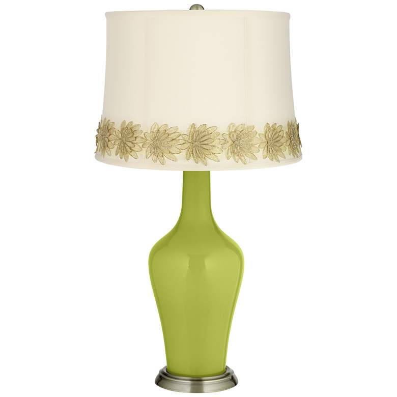 Image 1 Parakeet Anya Table Lamp with Flower Applique Trim